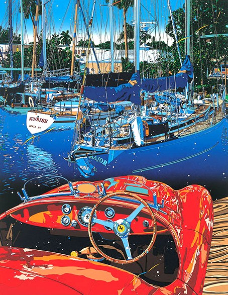 鈴木英人の絵画作品　タイトルは、情熱に生きる